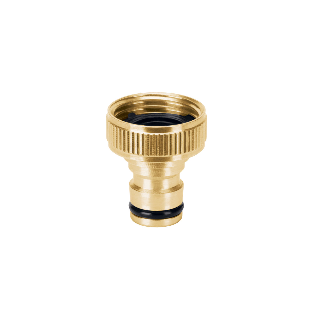 Conector 3/4" rapido hembra de laton sistema click Truper