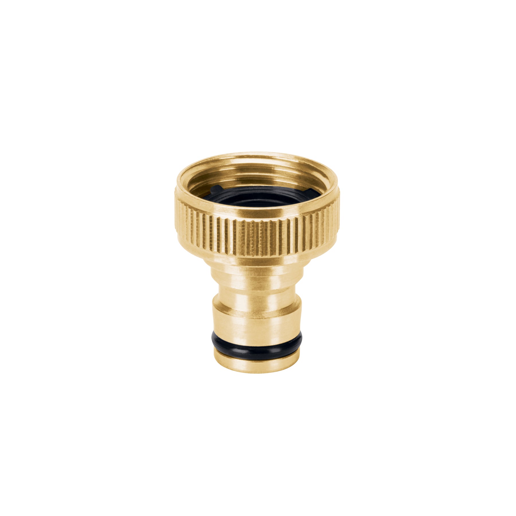 Conector 3/4" rapido hembra de laton sistema click Truper