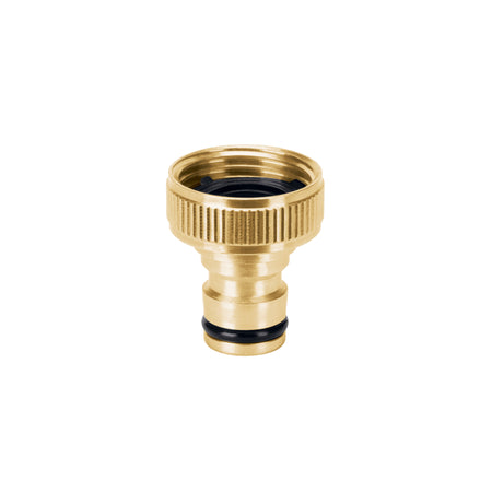 Conector 3/4" rapido hembra de laton sistema click Truper