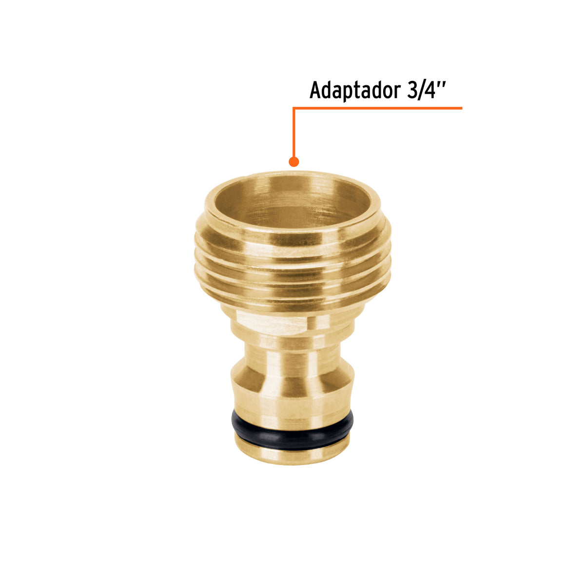 Conector 3/4" rapido macho de laton sistema click Truper