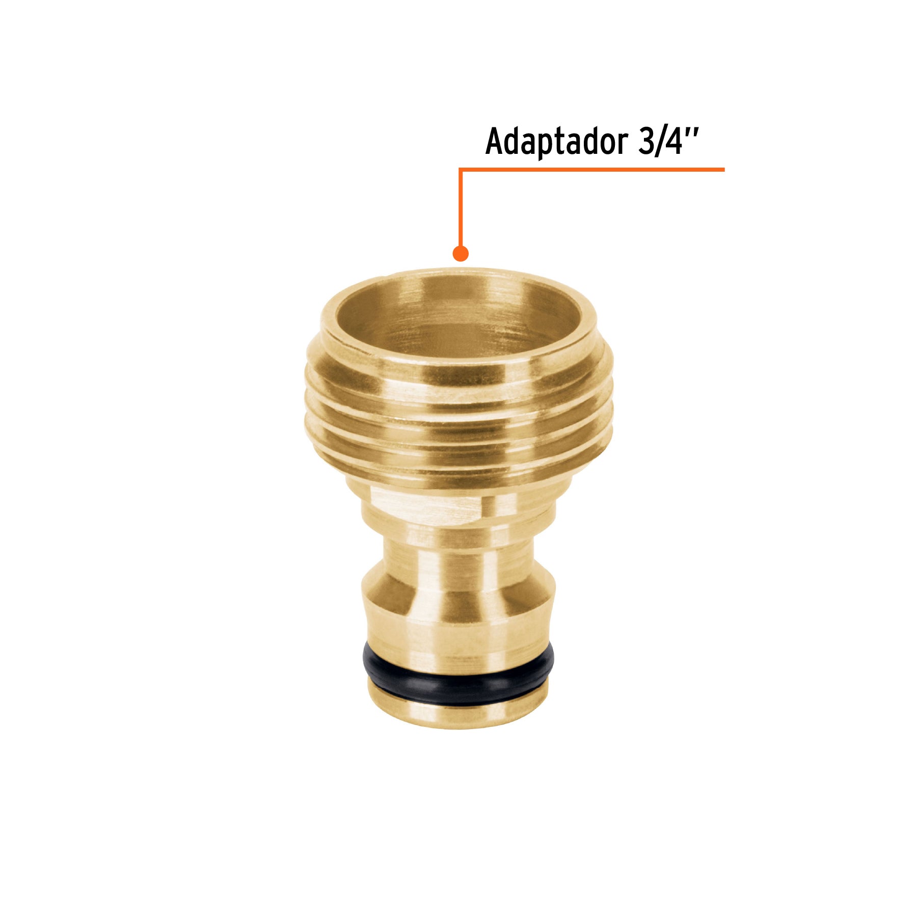 Conector 3/4" rapido macho de laton sistema click Truper