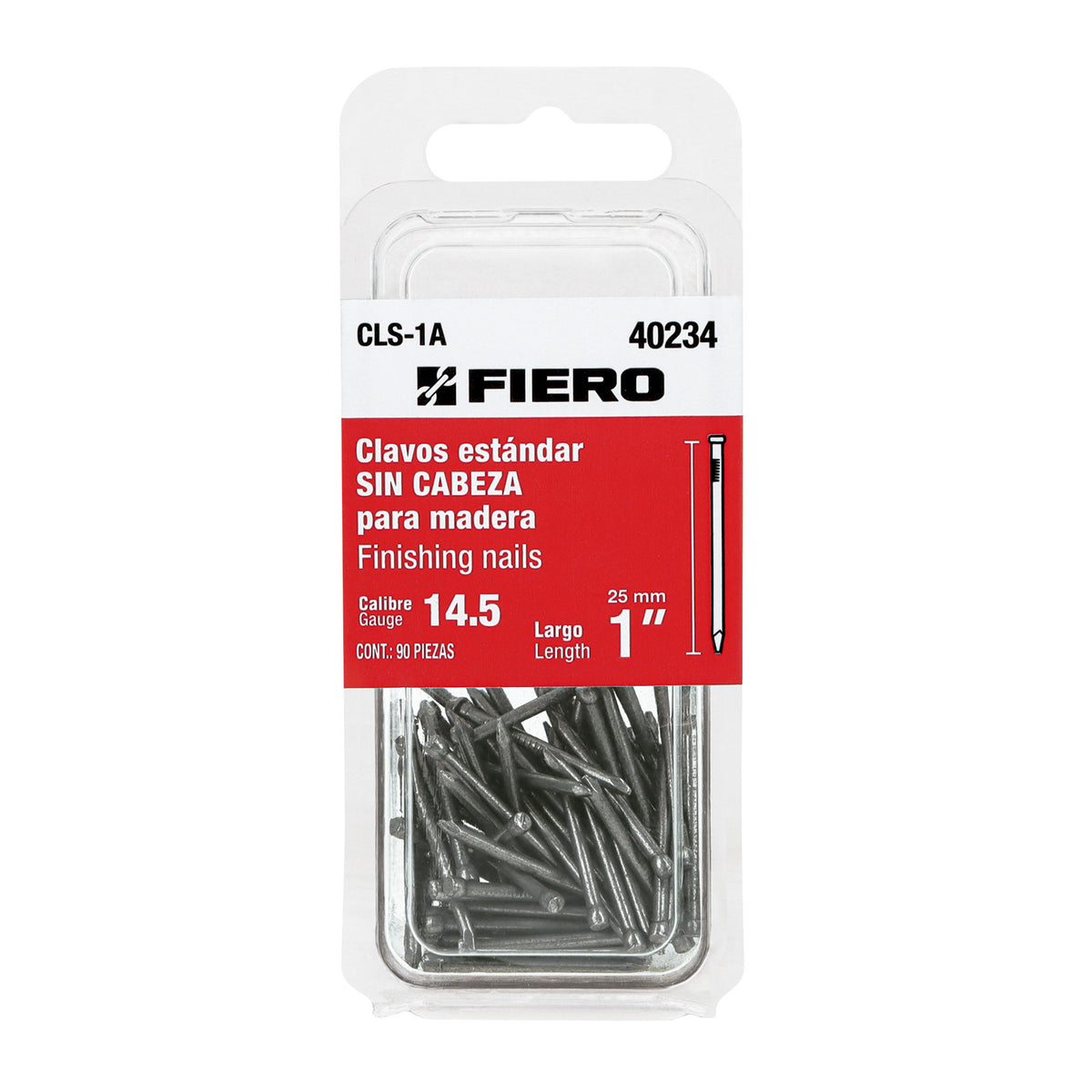Blisterclavos estandar sin cabeza FIERO 1"