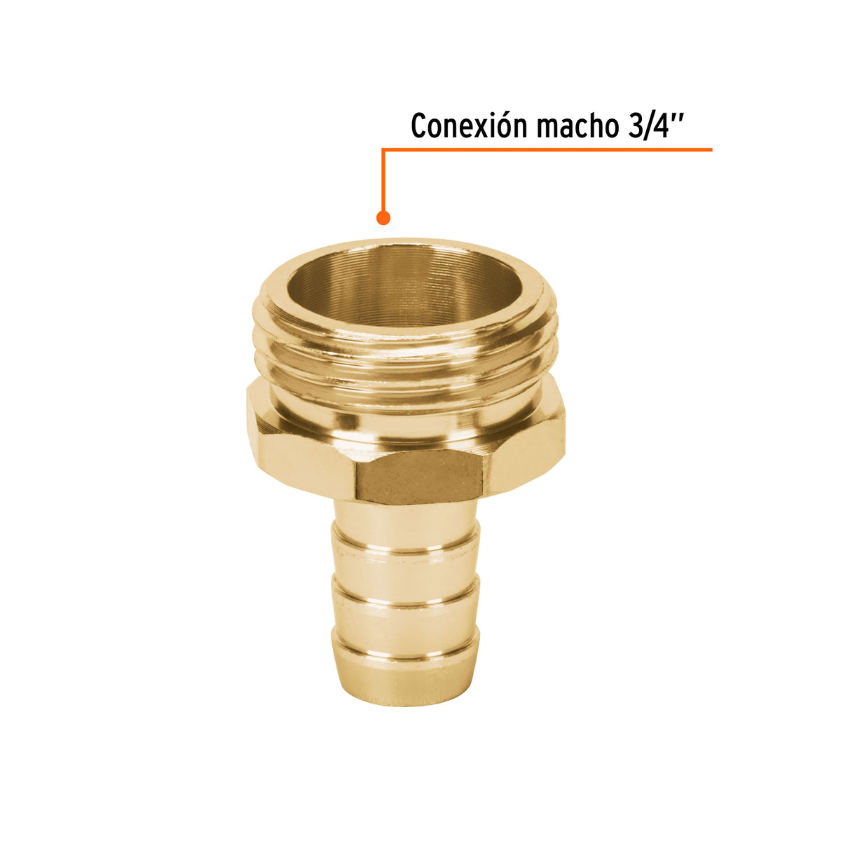 Conector 1/2" macho de aluminio Truper