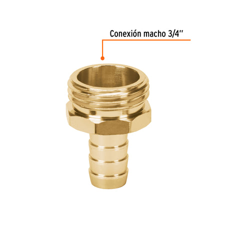 Conector 1/2" macho de aluminio Truper