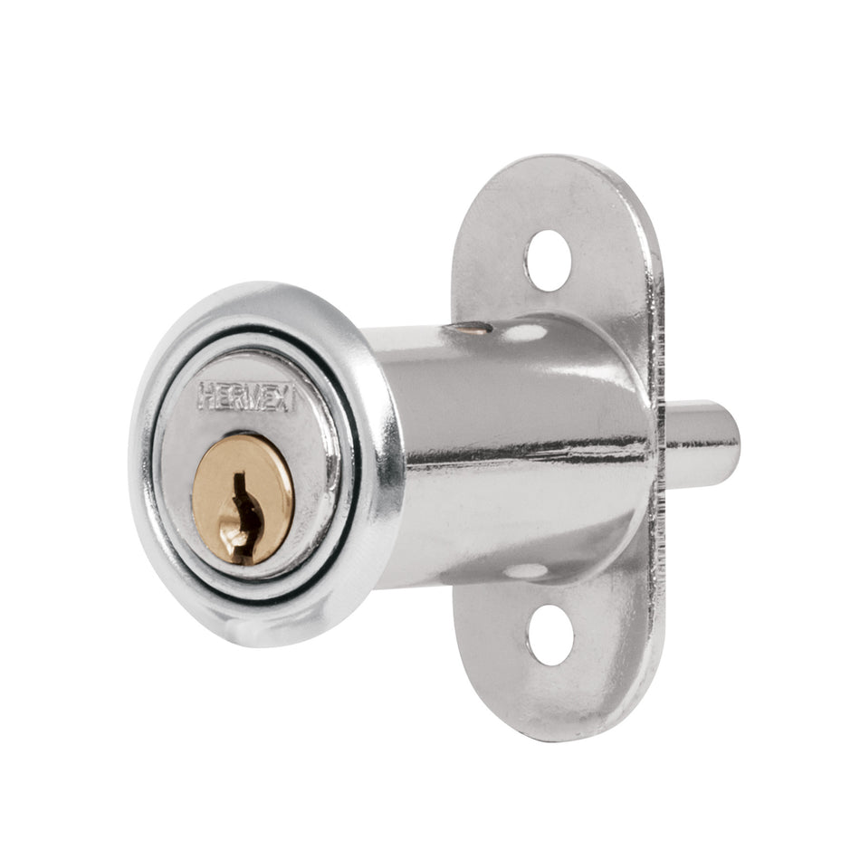 Cerradura para mueble, modelo 20, cromo, HERMEX