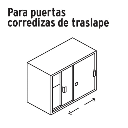 Cerradura para mueble, modelo 20, latón, HERMEX