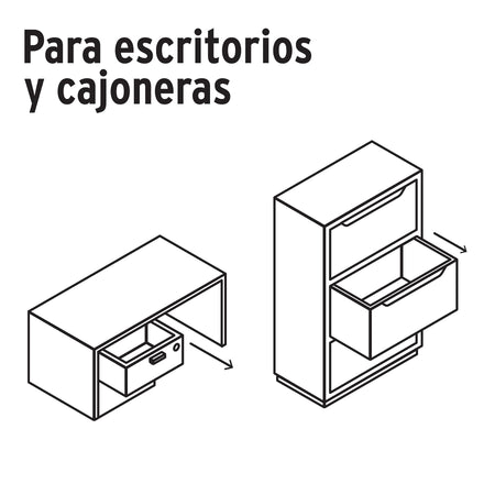 Cerradura para mueble, modelo 21, latón, HERMEX