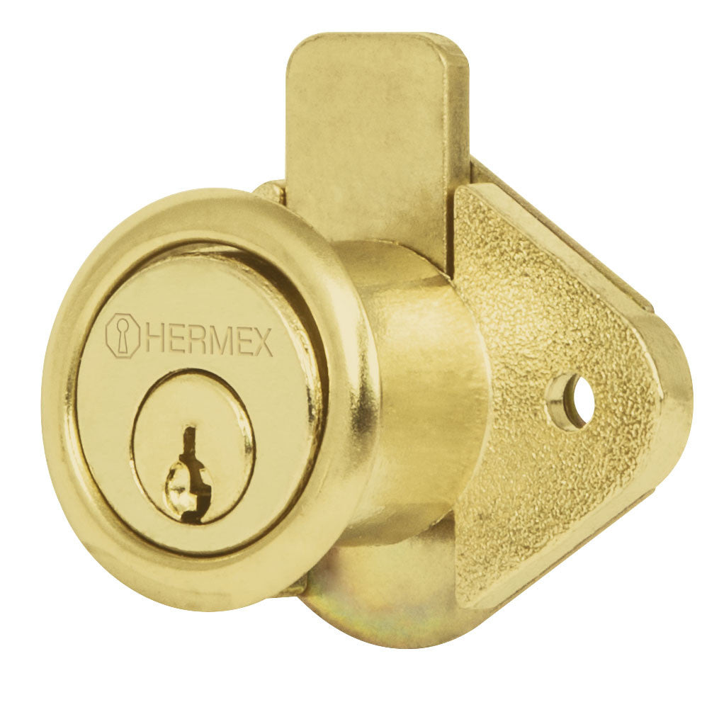 Cerradura para mueble, modelo 21, latón, HERMEX