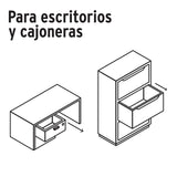 Cerradura para mueble, modelo 24, cromo, HERMEX