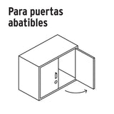 Cerradura para mueble, modelo 25, cromo, HERMEX