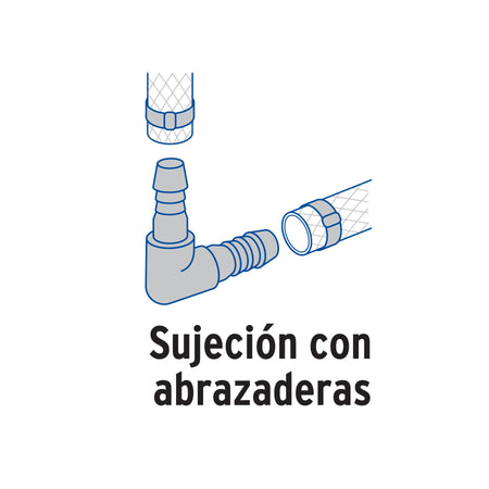 Codo 90° inserción de 3/8' de polipropileno, FOSET