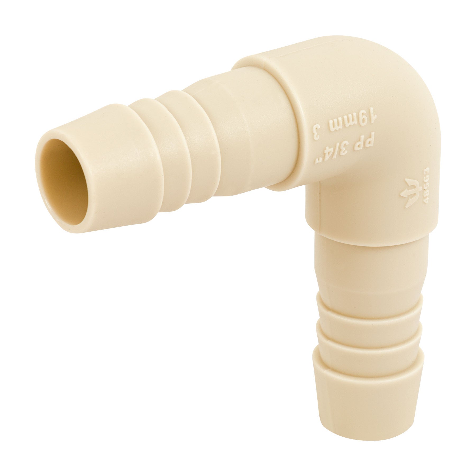 Codo 90° insercion de de polipropileno FOSET 3/4"