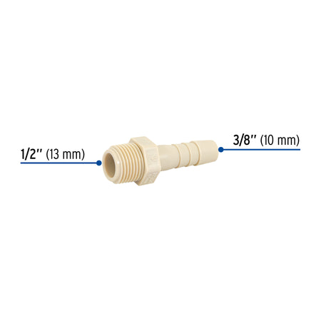 Adaptador inserción rosca exterior de 1/2' x 3/8', FOSET