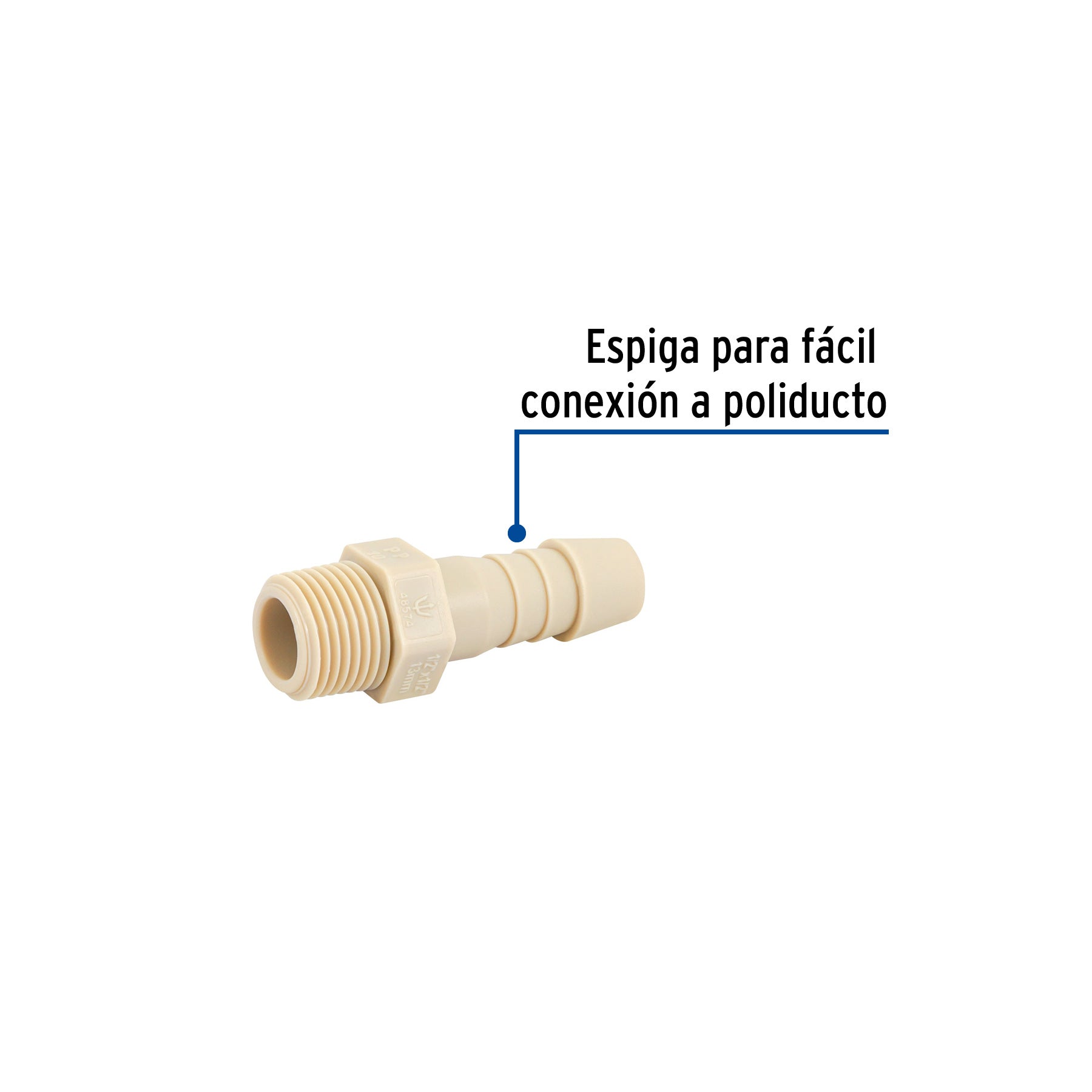 Adaptador inserción rosca exterior de 1/2' x 1/2', FOSET