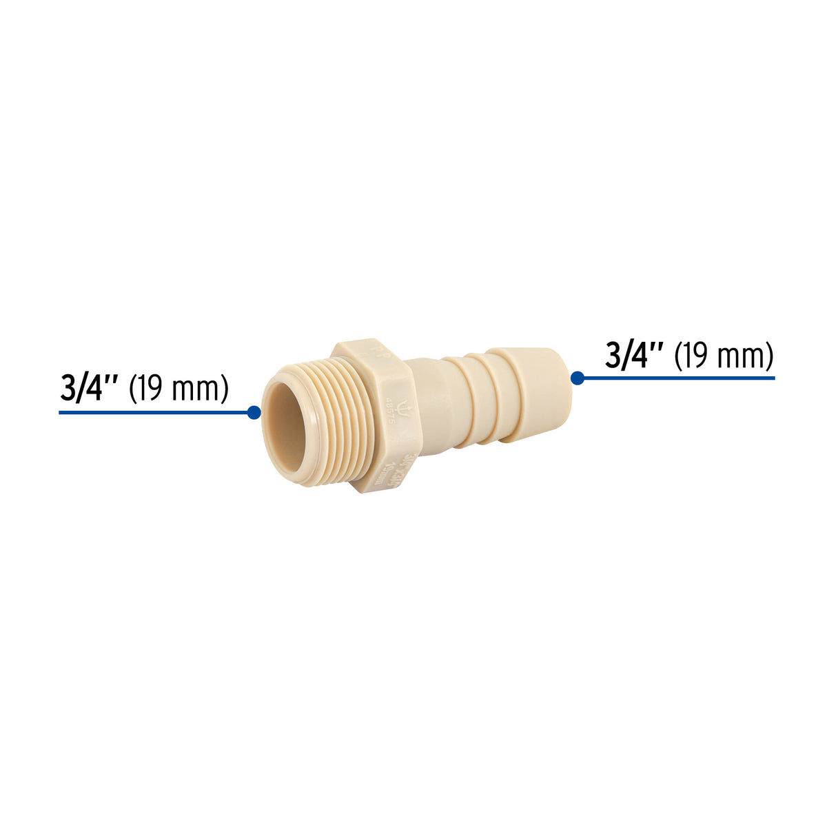 Adaptador inserción rosca exterior de 3/4' x 3/4', FOSET