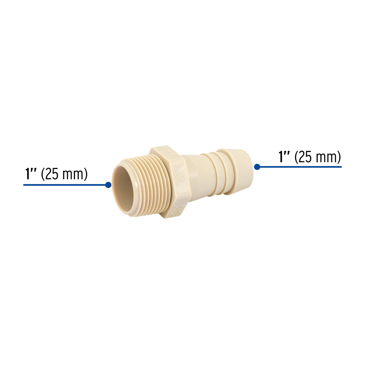 Adaptador insercion rosca exterior de 1"x 1" FOSET