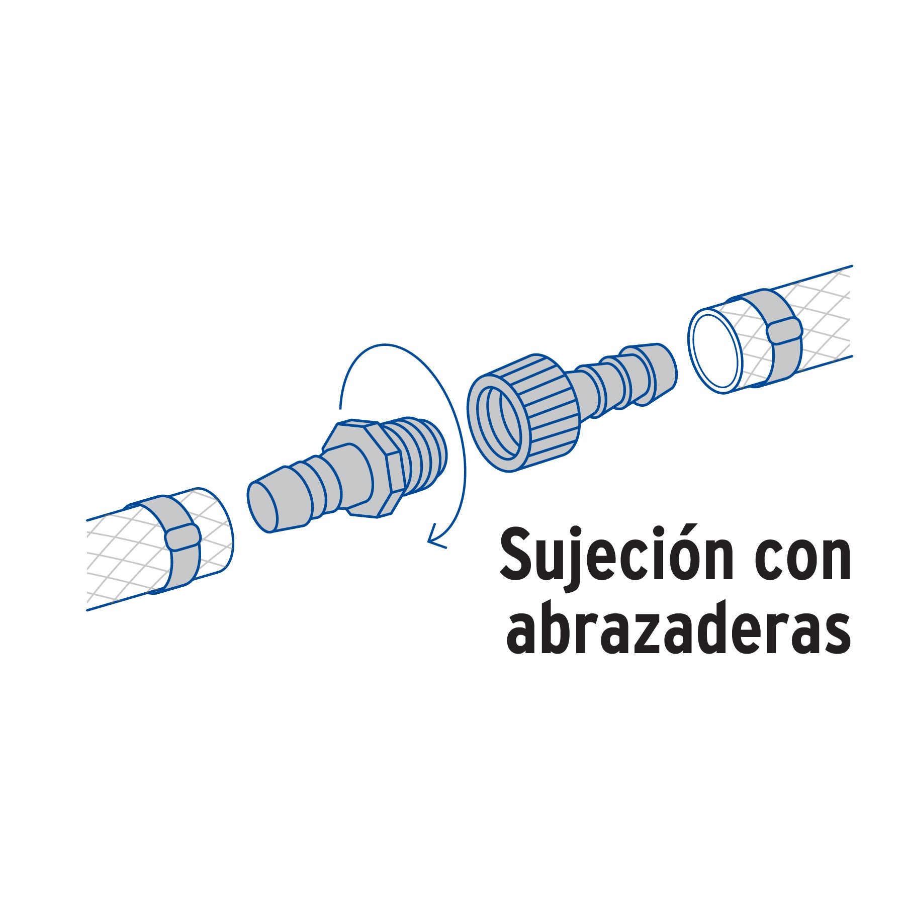 Juego de conectores de de polipropileno FOSET 1/2"