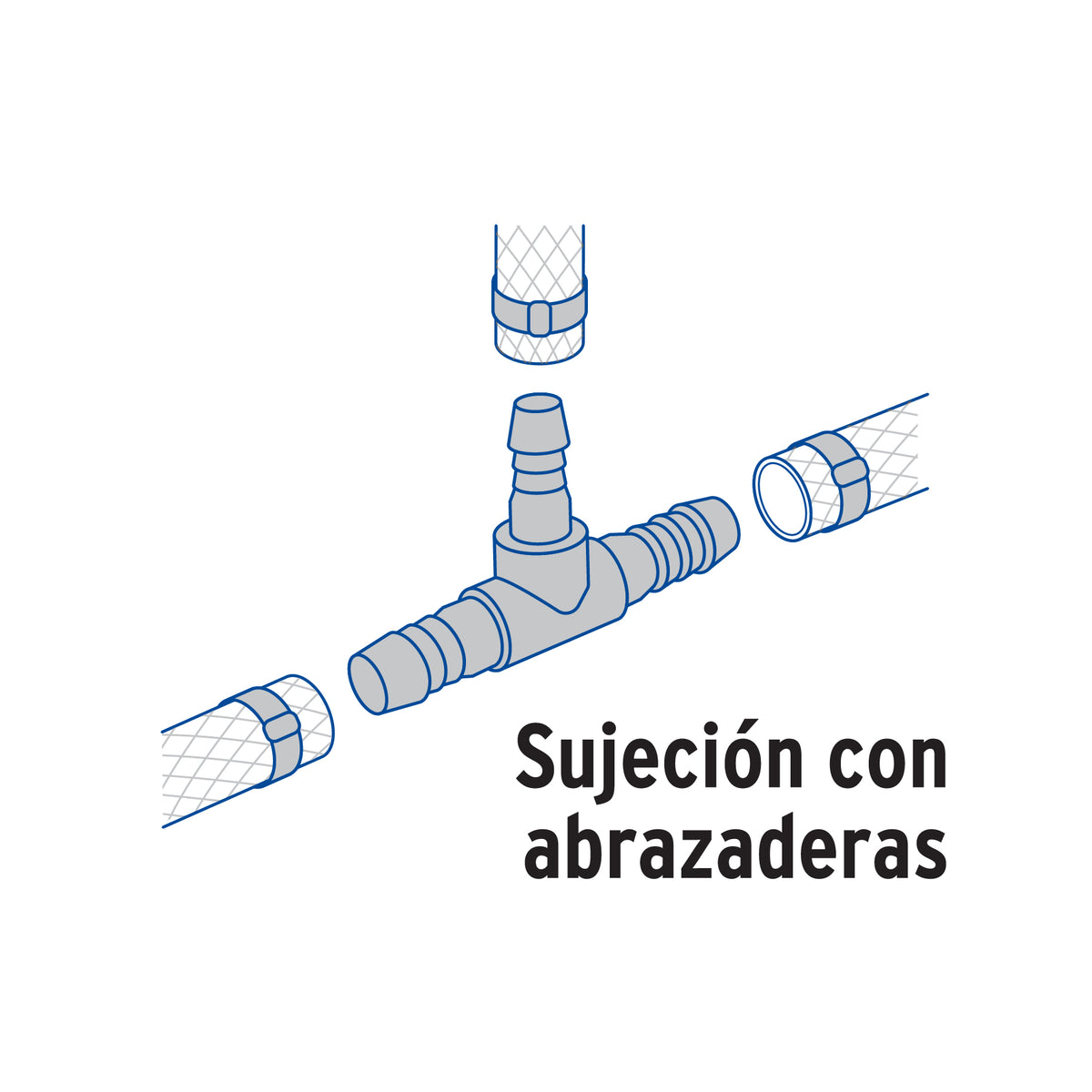 Tee reducida insercion central 3/4" x 1/2" de polipropileno
