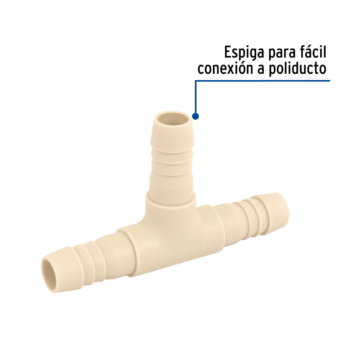 Tee insercion de polipropileno FOSET 3/4"