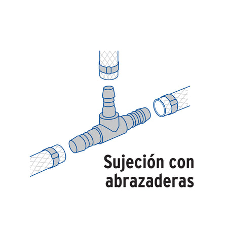 Tee insercion de polipropileno FOSET 3/4"