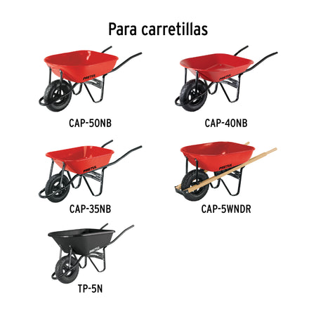 Cámara para llanta de 14' y 16', para carretilla PRETUL