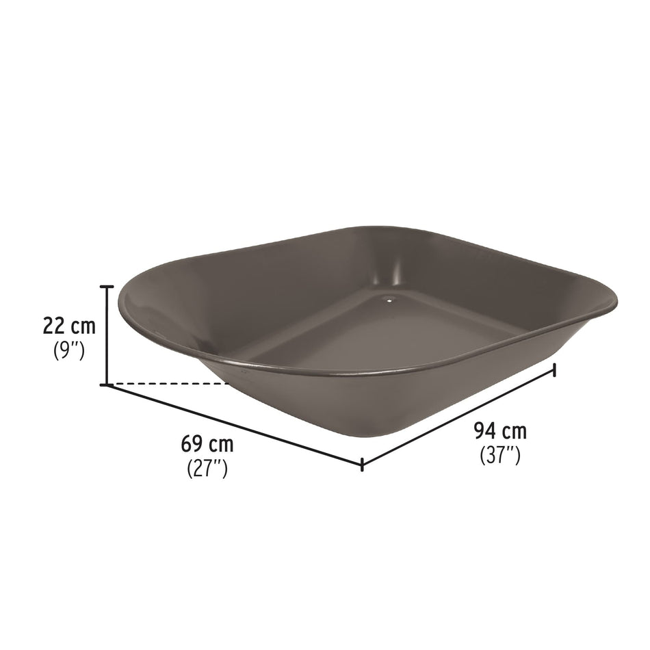 Carretilla 4 ft3, gris, neumática, bastidor tubular, PRETUL