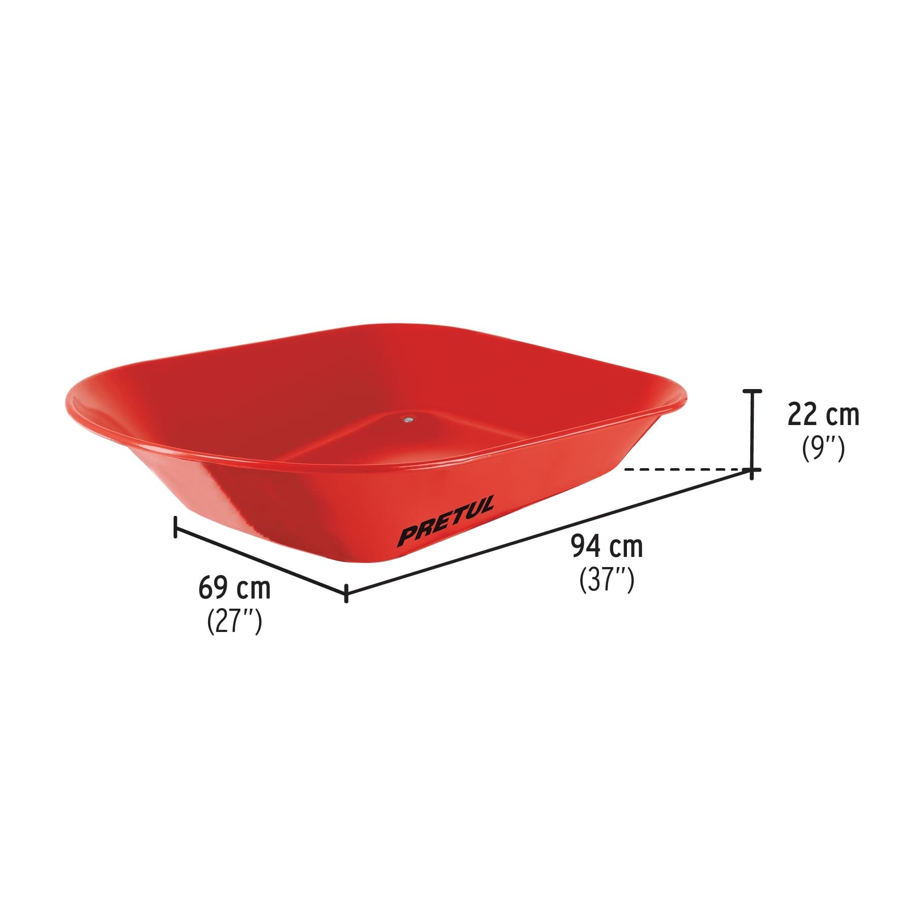 Carretilla ft3 roja, neumática, bastidor tubular, PRETUL Carretilla 4 ft3 roja, neumática, bastidor tubular