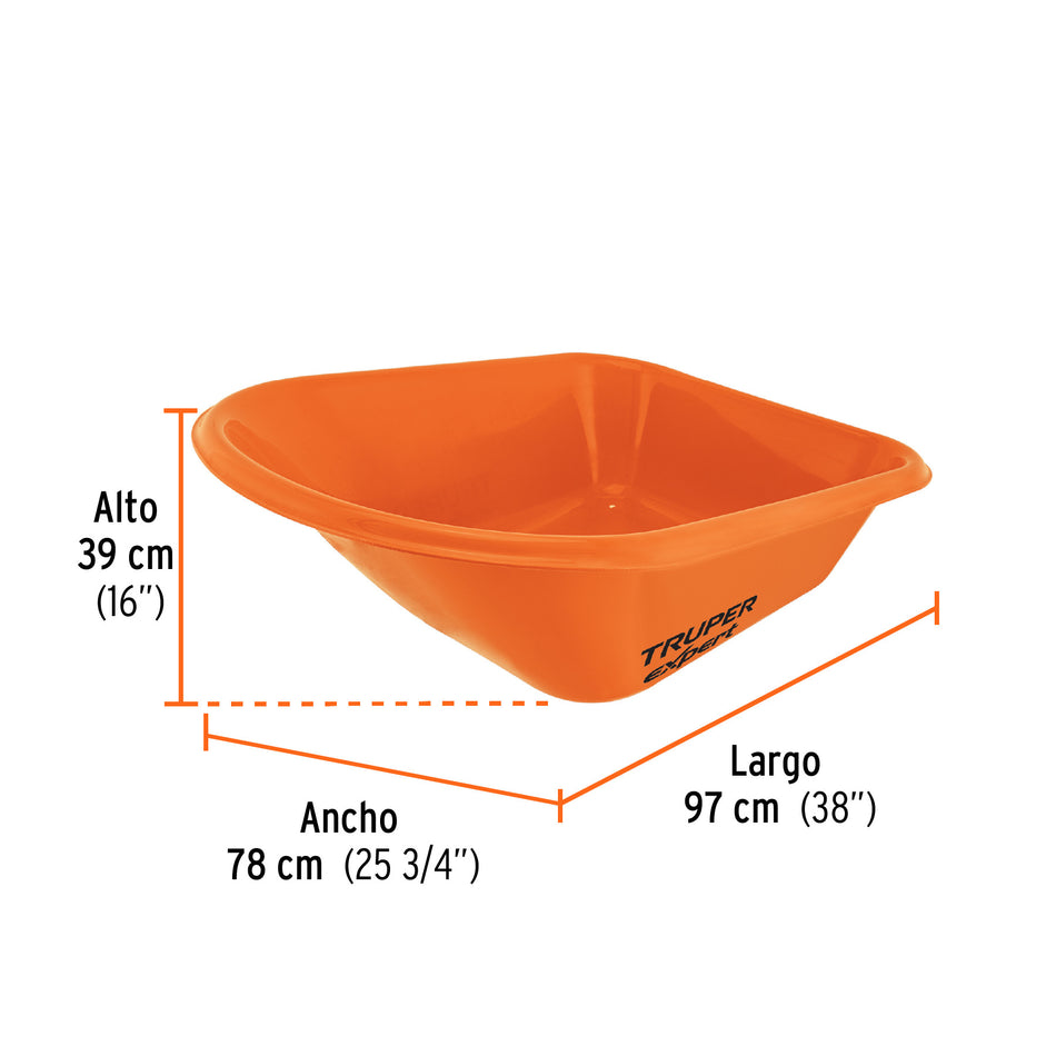 Carretilla 6ft3 Expert plástica, neumática, bastidor tubular