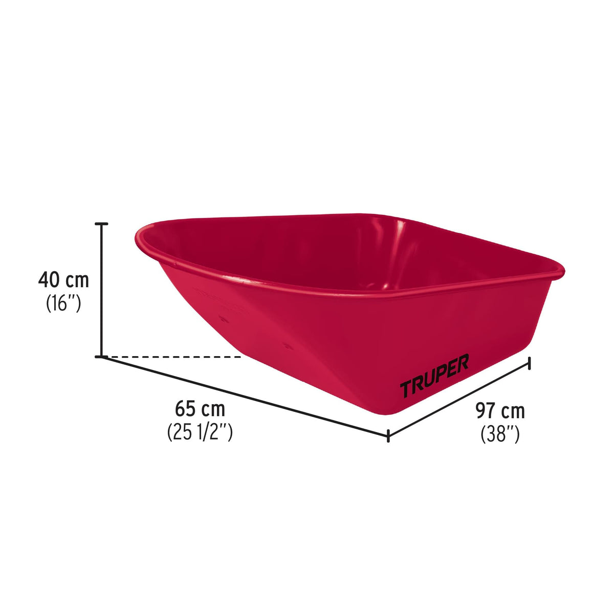 Carretilla ft3 Imponchable, bastidor tubular, Truper Carretilla 6 ft3 Imponchable, bastidor tubular