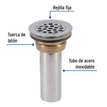 Contrarejilla 2-1/2" inox tipo bar FOSET