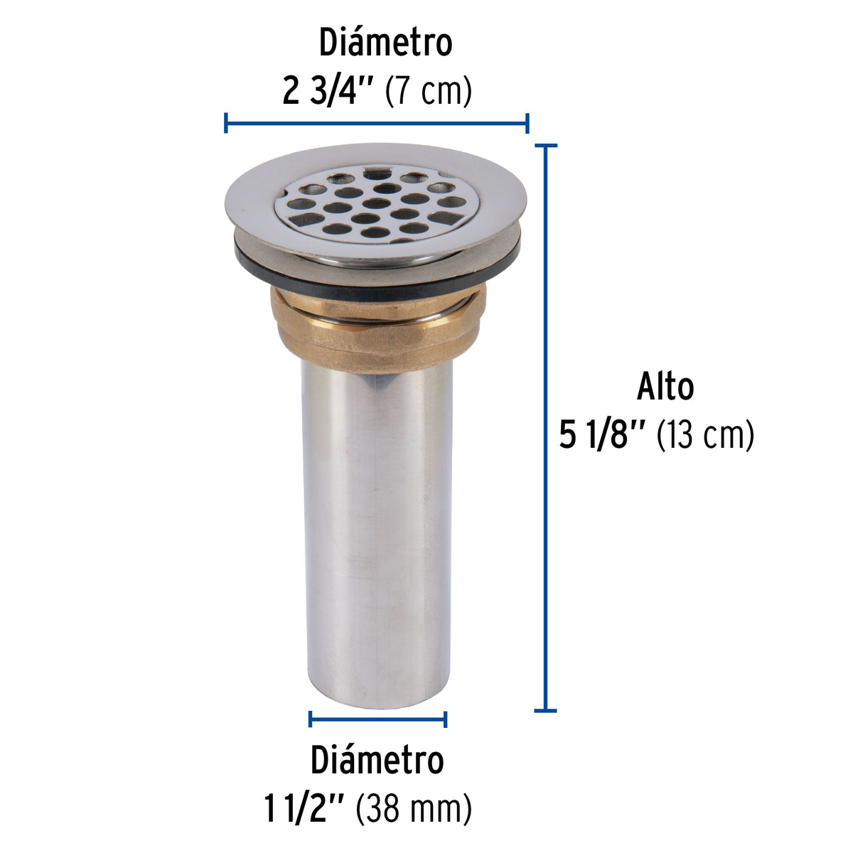 Contrarejilla 2-1/2" inox tipo bar FOSET