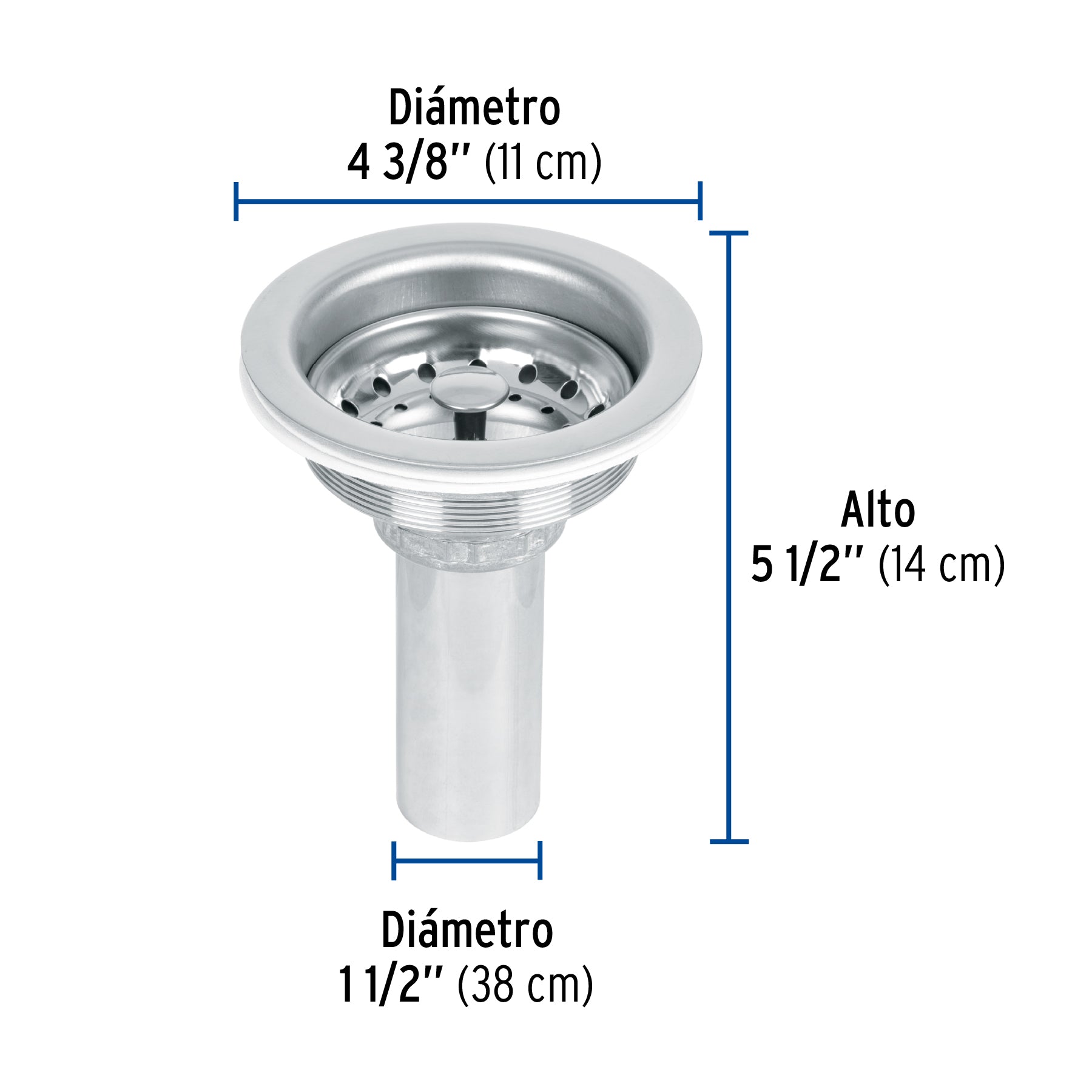 Contracanasta 3-1/2" inox tubo inox FOSET