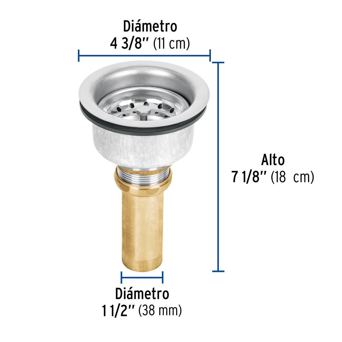 Contracanasta 3-1/2" inox instalafacil cpo profundo FOSET