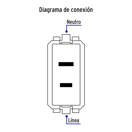 Contacto sencillo, 2polos, sin tierra, línea Italiana,blanco