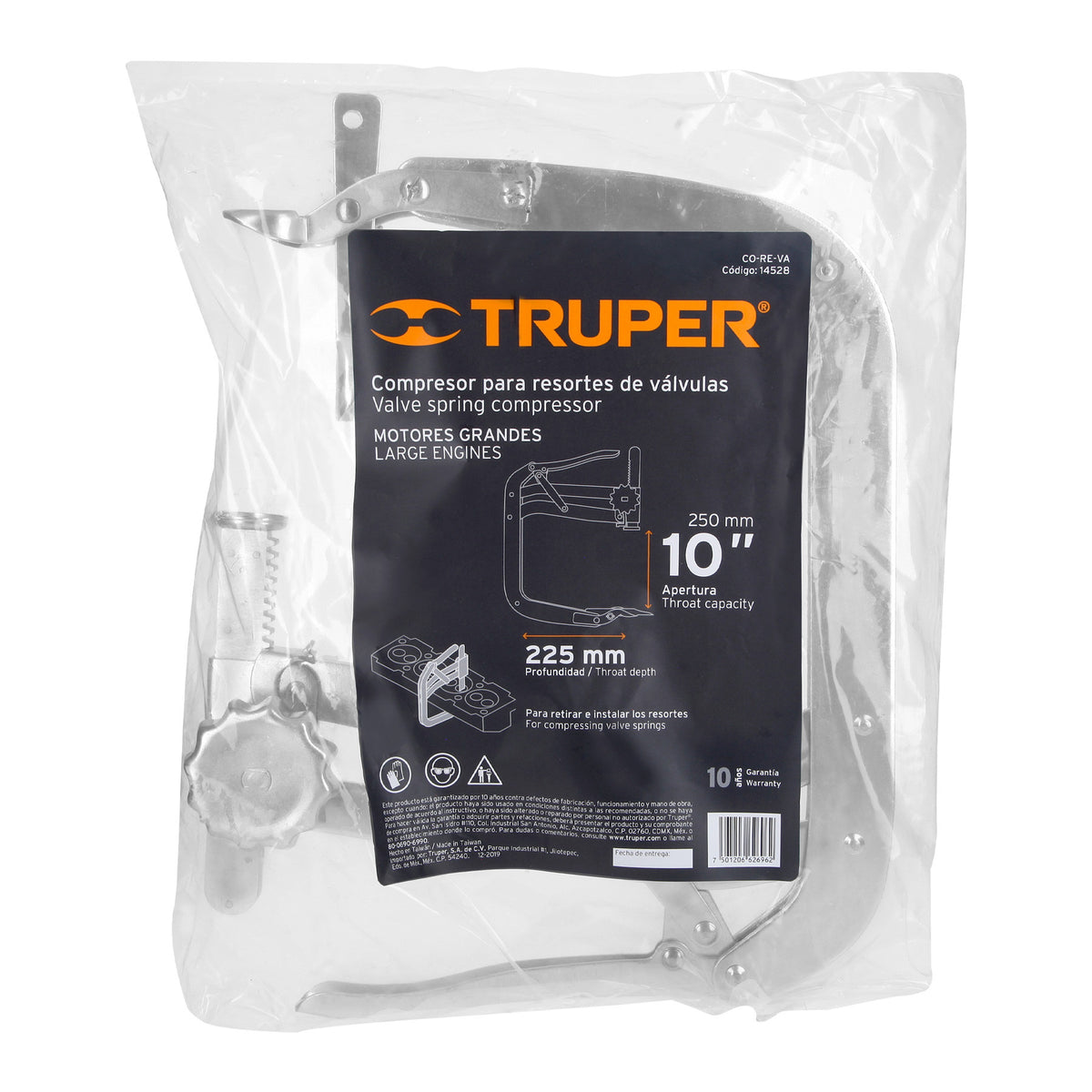 Compresor de resortes de válvulas, 166mm a 253mm, Truper