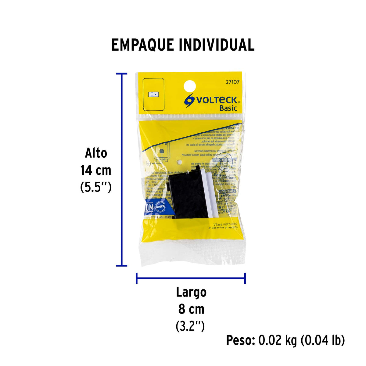 Contacto 2 polos + tierra, Volteck Basic