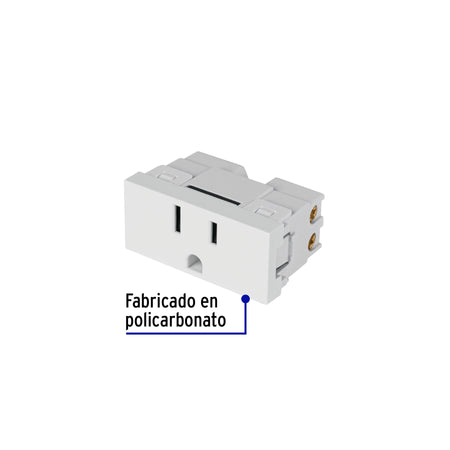 Contacto aterrizado blanco de 1 modulo linea Lisboa