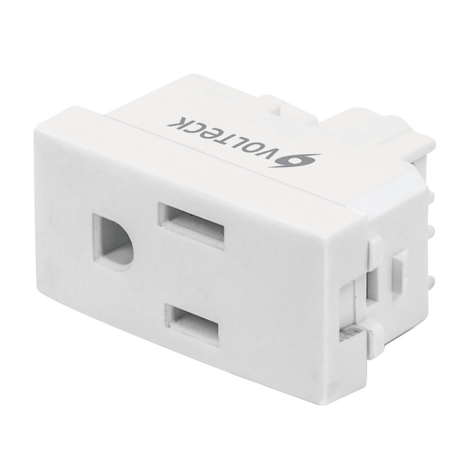 Contacto sencillo 2 polos + tierra linea Oslo blanco