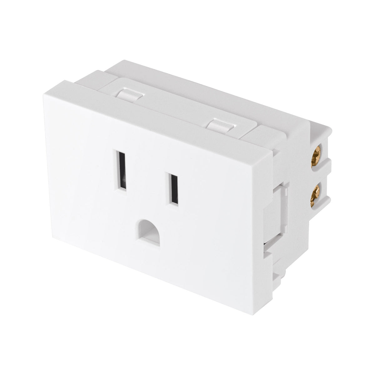 Contacto aterrizado de 1.5 modulos linea Lisboa blanco