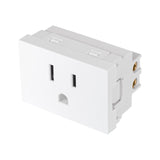 Contacto aterrizado de 1.5 modulos linea Lisboa blanco