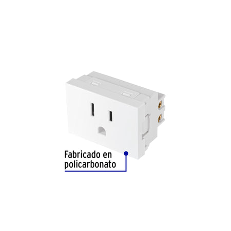 Contacto aterrizado de 1.5 modulos linea Lisboa blanco