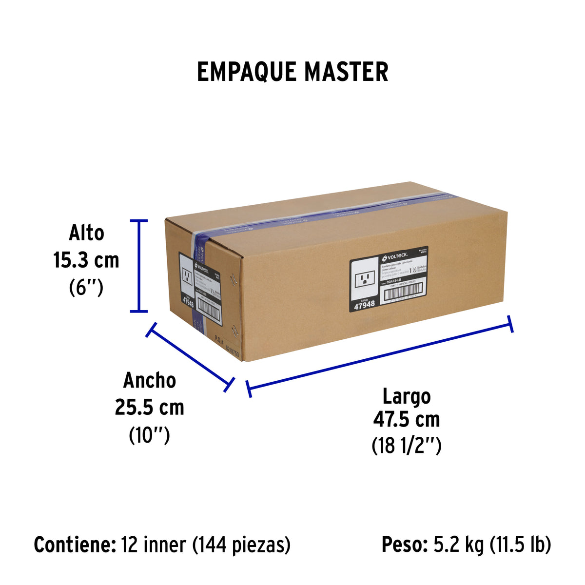 Contacto aterrizado de 1.5 modulos linea Lisboa blanco