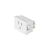 Contacto aterrizado de 1.5 modulos linea Lisboa blanco