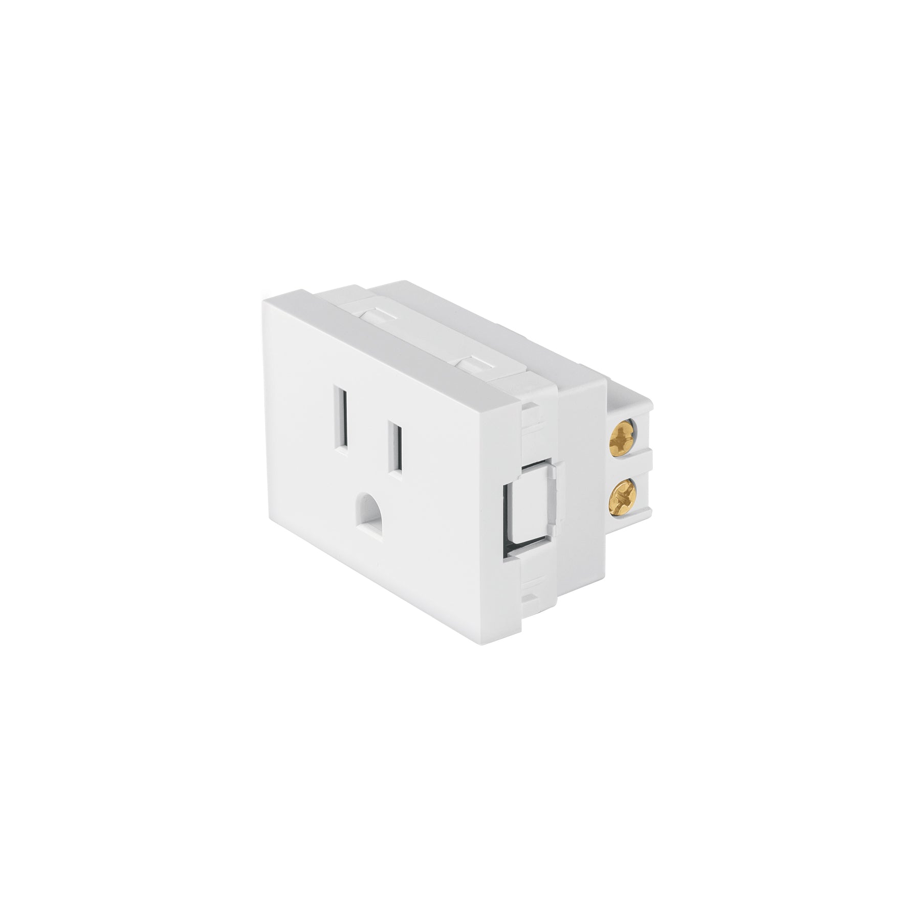 Contacto aterrizado de 1.5 modulos linea Lisboa blanco
