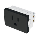 Contacto aterrizado de 1.5 modulos linea Lisboa negro