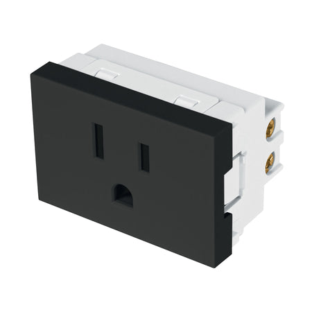 Contacto aterrizado de 1.5 modulos linea Lisboa negro