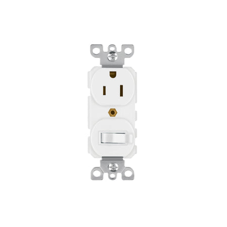 Interruptor de palanca con contacto, Standard, blanco