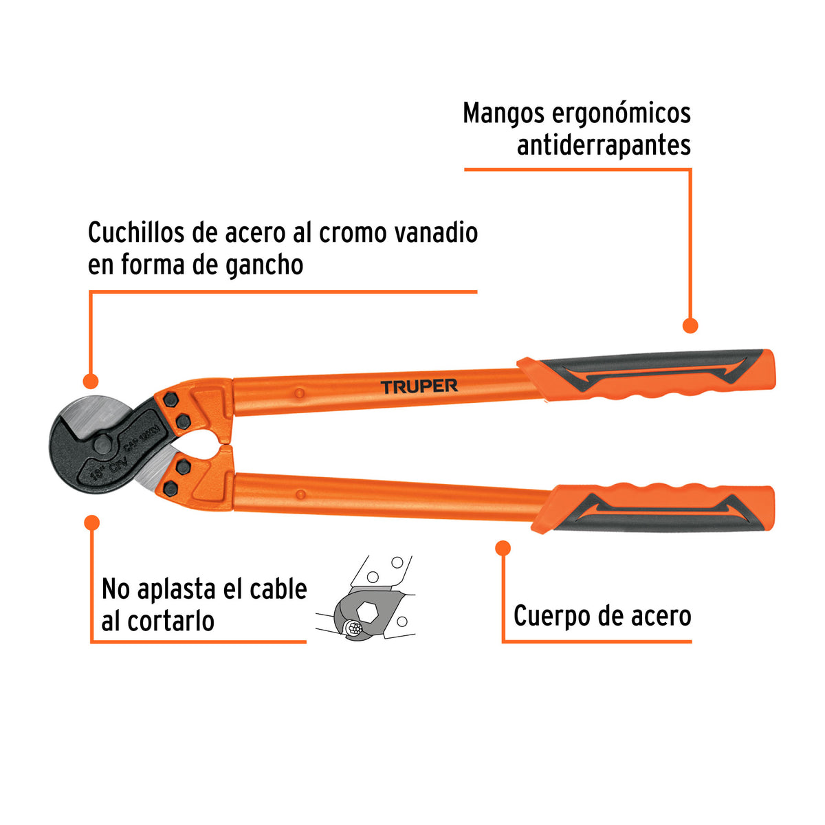 Cortador de 18' de cable y alambre, Truper