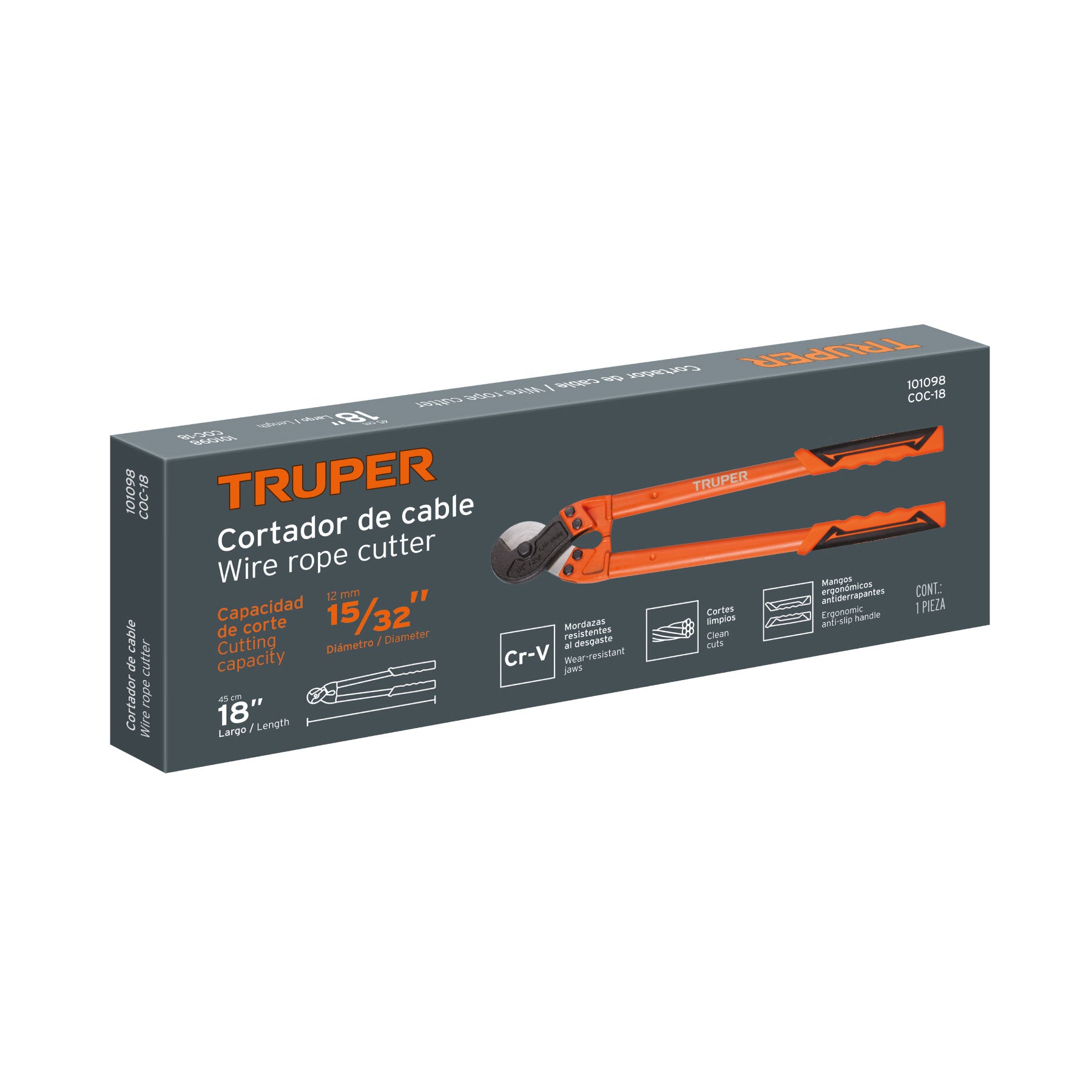 Cortador de 18' de cable y alambre, Truper