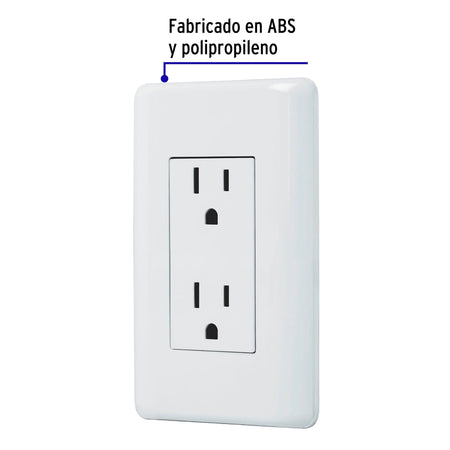 Contacto duplex 2 polos + tierra Volteck Basic